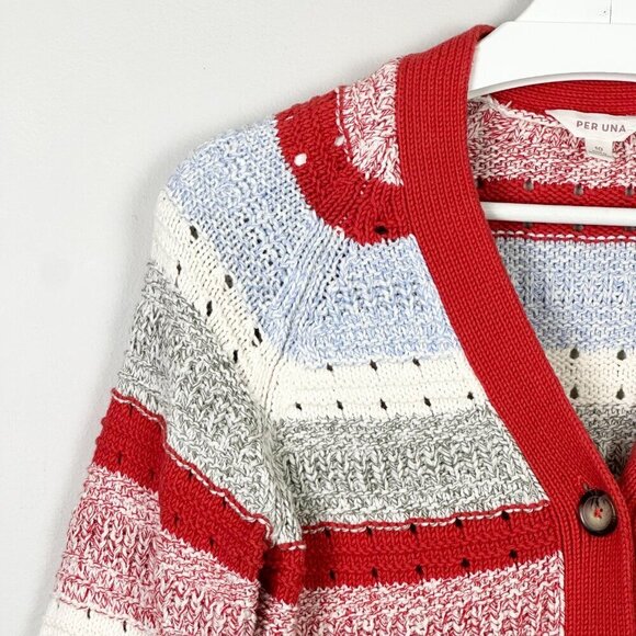 Per Una Striped Cotton Cardigan - Picture 4 of 11